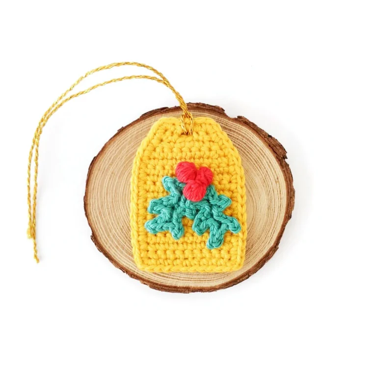 Crochet Holly Applique Pattern
