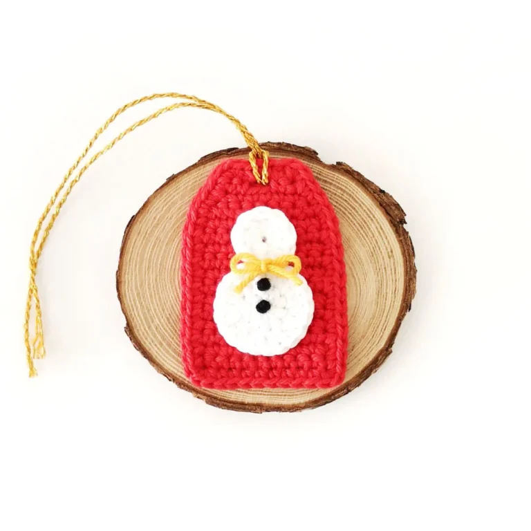 Crochet Snowman Applique Pattern